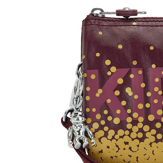 Kipling Creativity Extra Large Metallic Wristlet Táska Bordó | HU 2066SG